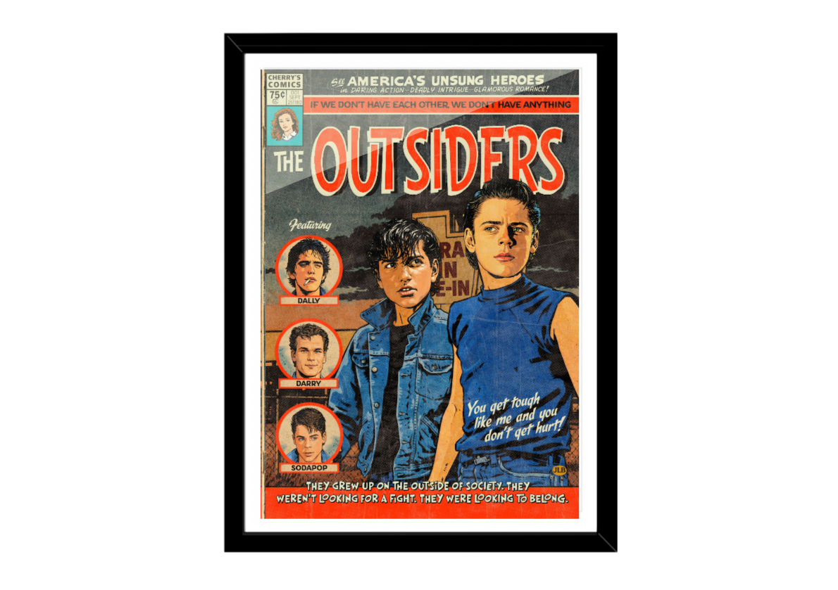 The Outsiders – Vintage Comic–Style Art Print | 80s Cult Teen Drama Tribute
