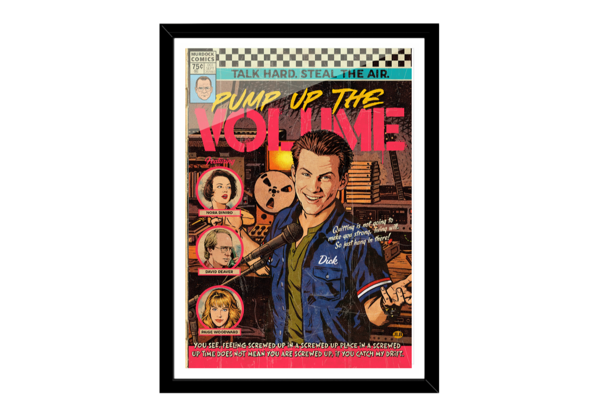 Pump Up the Volume – Vintage Comic–Style Art Print | 90s Cult Teen Drama Tribute