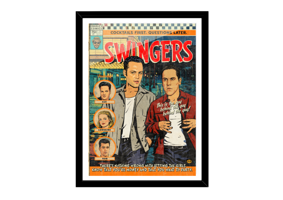 Swingers – Vintage Comic–Style Art Print | 90s Cult Comedy Tribute