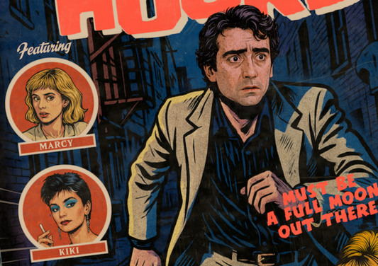 Close-up of halftone texture on After Hours art print