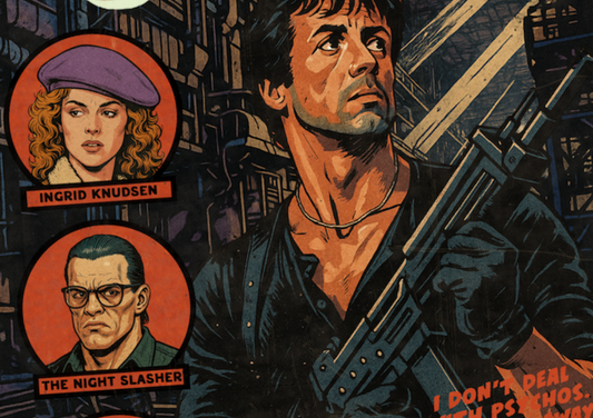 Close-up of halftone texture and distressed comic detail on Cobra art print