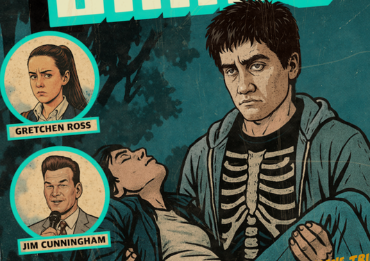 Retro comic cover design wall art featuring Donnie Darko