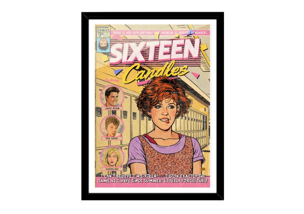 Sixteen Candles – Vintage Comic–Style Art Print | 80s Cult Teen Comedy Tribute