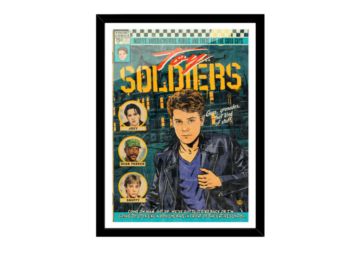 Toy Soldiers – Vintage Comic–Style Art Print | 90s Cult Action Thriller Tribute