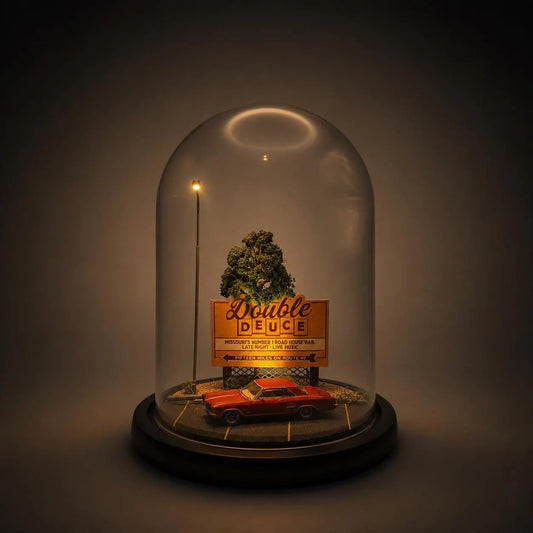 Road House Diorama Lamp – Handmade Double Deuce Billboard Scene | Limited Edition Movie Collectible